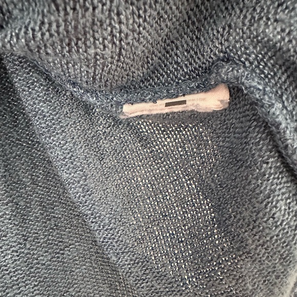 Abercrombie & Fitch Womens Sweater Blue Lightweight Front Wrap Pullover Size S - Picture 7 of 9